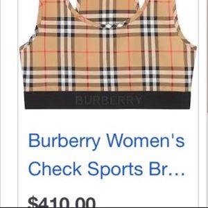Burberry sports bra